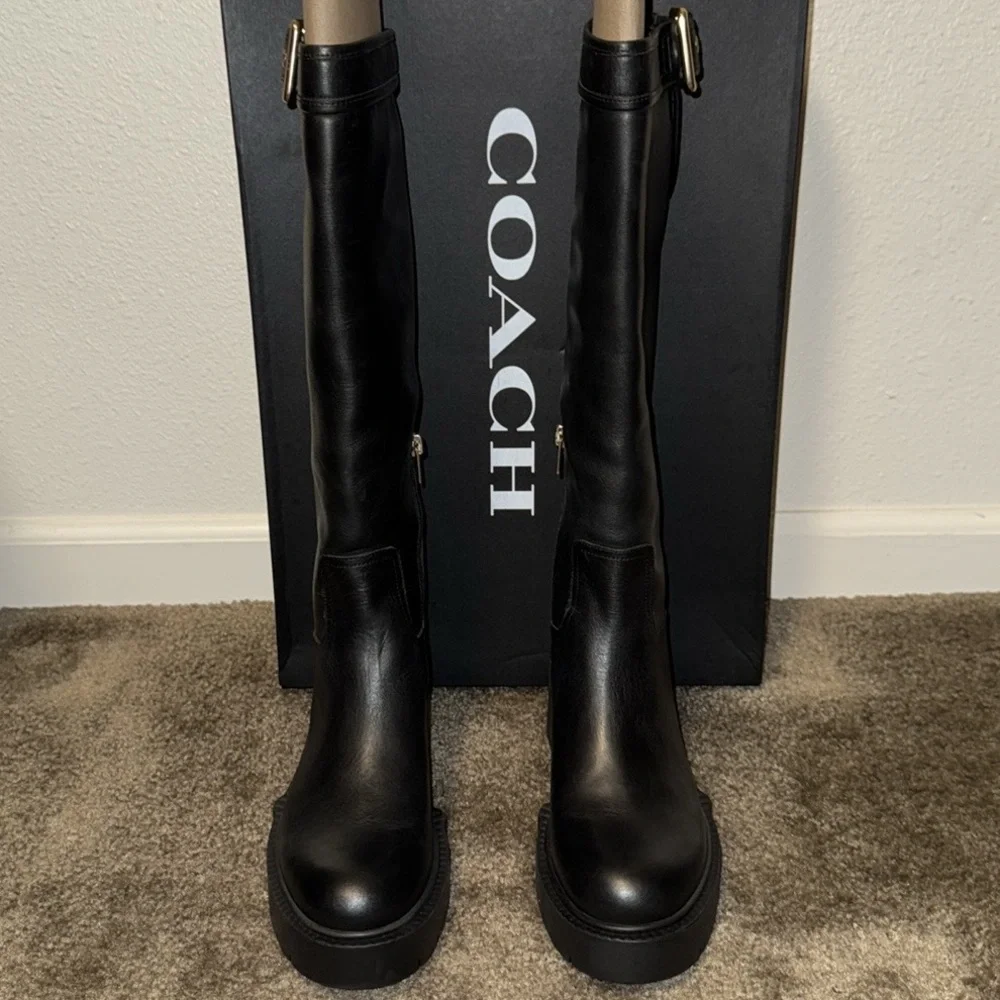 Coach Lilli Leather Boots - Picture 4 of 13